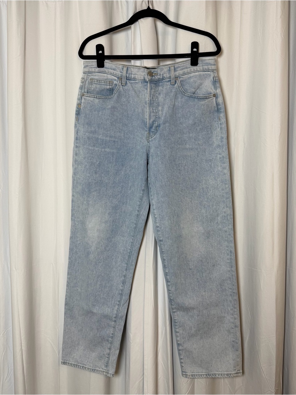 Veronica Beard Blake Straight Jeans Glacier Blue Size 30